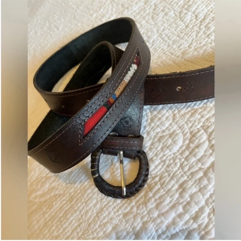 SOUTHWESTERN WESTERN BOHEMIAN Leather belt Large